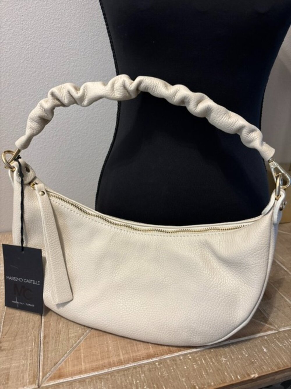 Massimo Castelli Italian Leather Top Handle Satchel